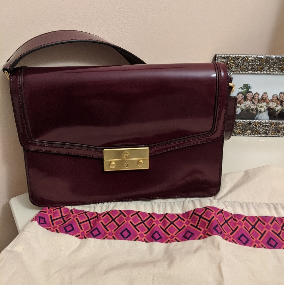 New Tory Burch maroon bag